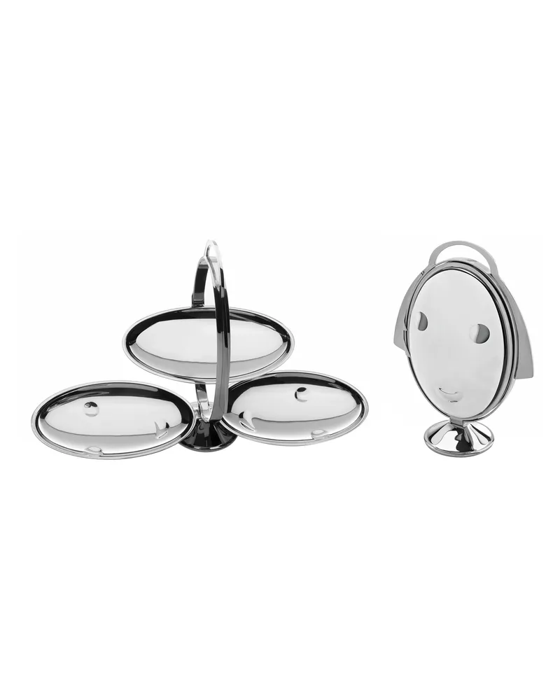 Alessi Servierplatte Mendini - Metall - rostfreier Stahl - Designer Alessandro Mendini 