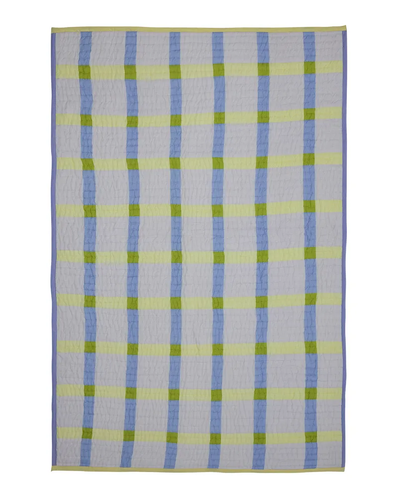 Hübsch Tagesdecke Tento - Grün - OEKO-TEX zertifizierte Baumwolle 