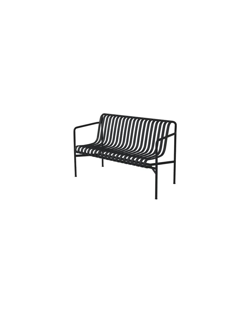 Hay Bank mit Rückenlehne Palissade - Schwarz - Epoxy-Farbe - Designer Ronan & Erwan Bouroullec 