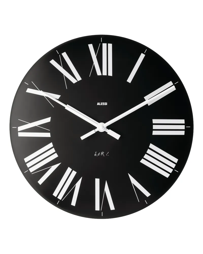 Alessi Wanduhr - Schwarz - ABS - Designer Pier Giacomo Castiglioni 
