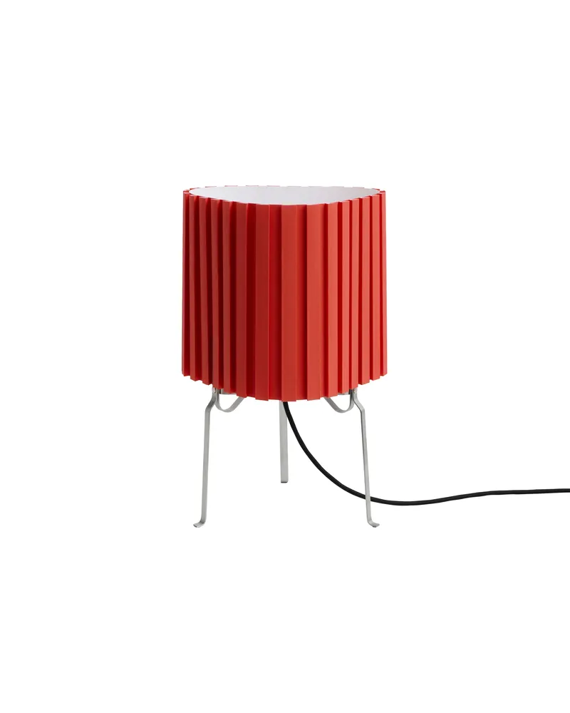 Hay Tischleuchte Canelé - Blau - verchromter Stahl - Designer Camille Viallet 