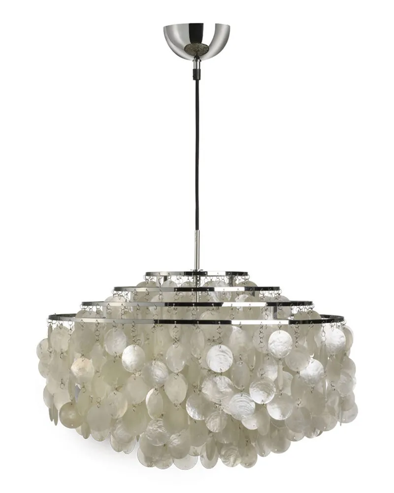 Verpan Pendelleuchte Fun - Weiß - Perlmutt - Designer Verner Panton 