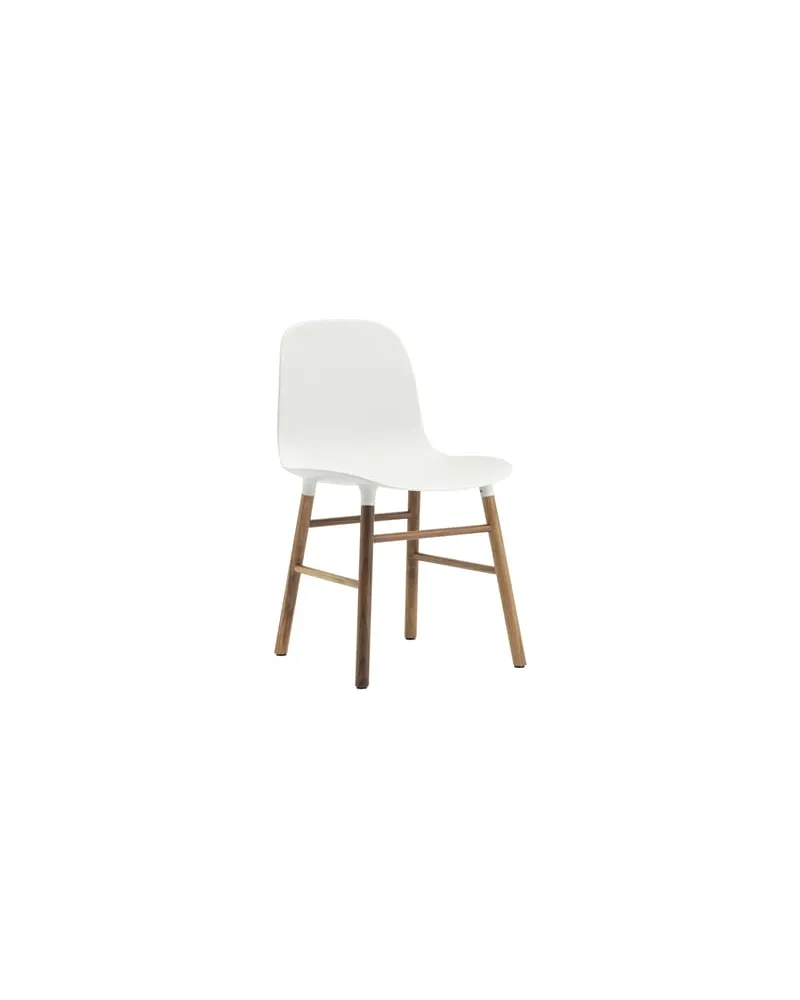 Normann Copenhagen Stuhl Form - Weiß - Nussbaum - Designer Simon Legald 