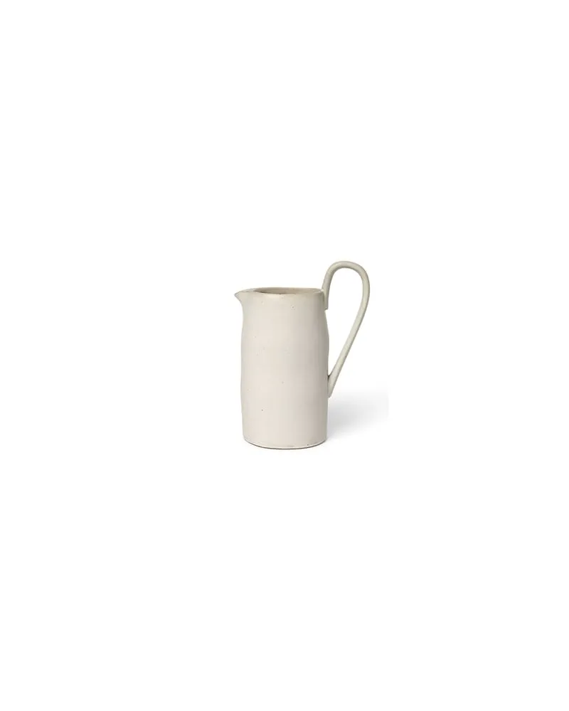 ferm LIVING Karaffe Flow - Weiß - emailliertes Porzellan 