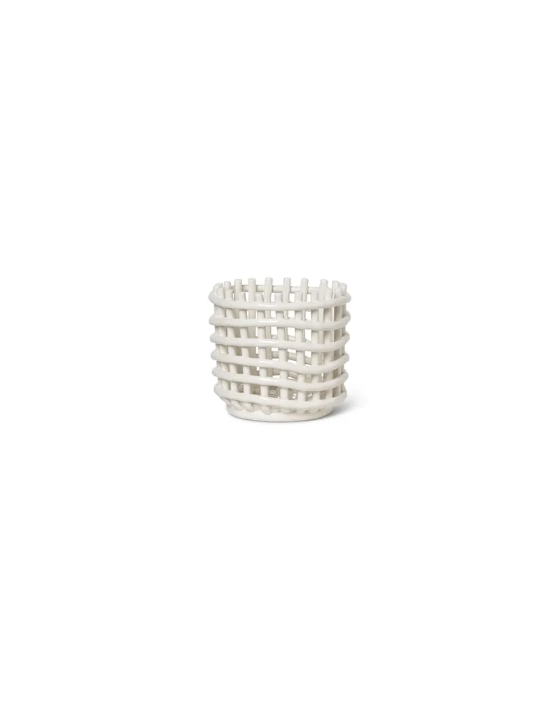 ferm LIVING Korb Ceramic - Weiß - Keramik - Designer Trine Andersen 