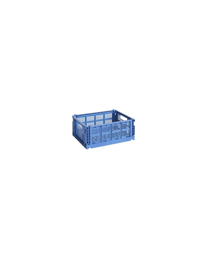 Hay Korb Colour Crate - Blau - Recyceltes Polypropylen - Designer Hay Studio 