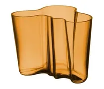 Vase Aalto - Orange - mundgeblasenes Glas - Designer Alvar Aalto