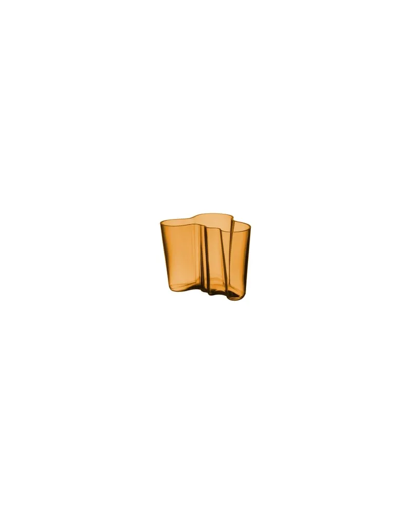 iittala Vase Aalto - Orange - mundgeblasenes Glas - Designer Alvar Aalto 