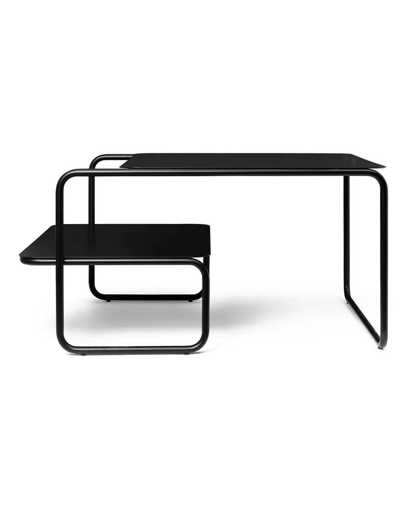 ferm LIVING Couchtisch Level - Beige - Pulverbeschichteter Stahl 