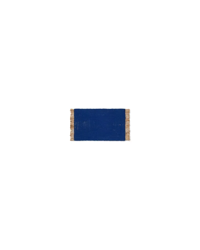 ferm LIVING Teppich Tapis - Blau - Recyceltes PET 