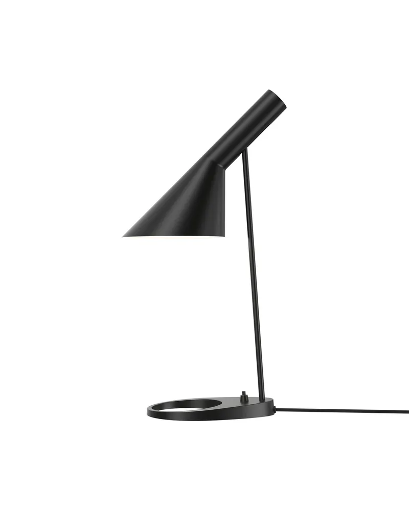 Louis Poulsen Tischleuchte AJ - Schwarz - Gusseisen - Designer Arne Jacobsen 