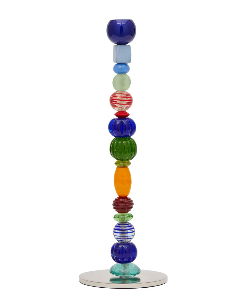 POLSPOTTEN Kerzenleuchter Beads - Grün - Recyceltes Glas 