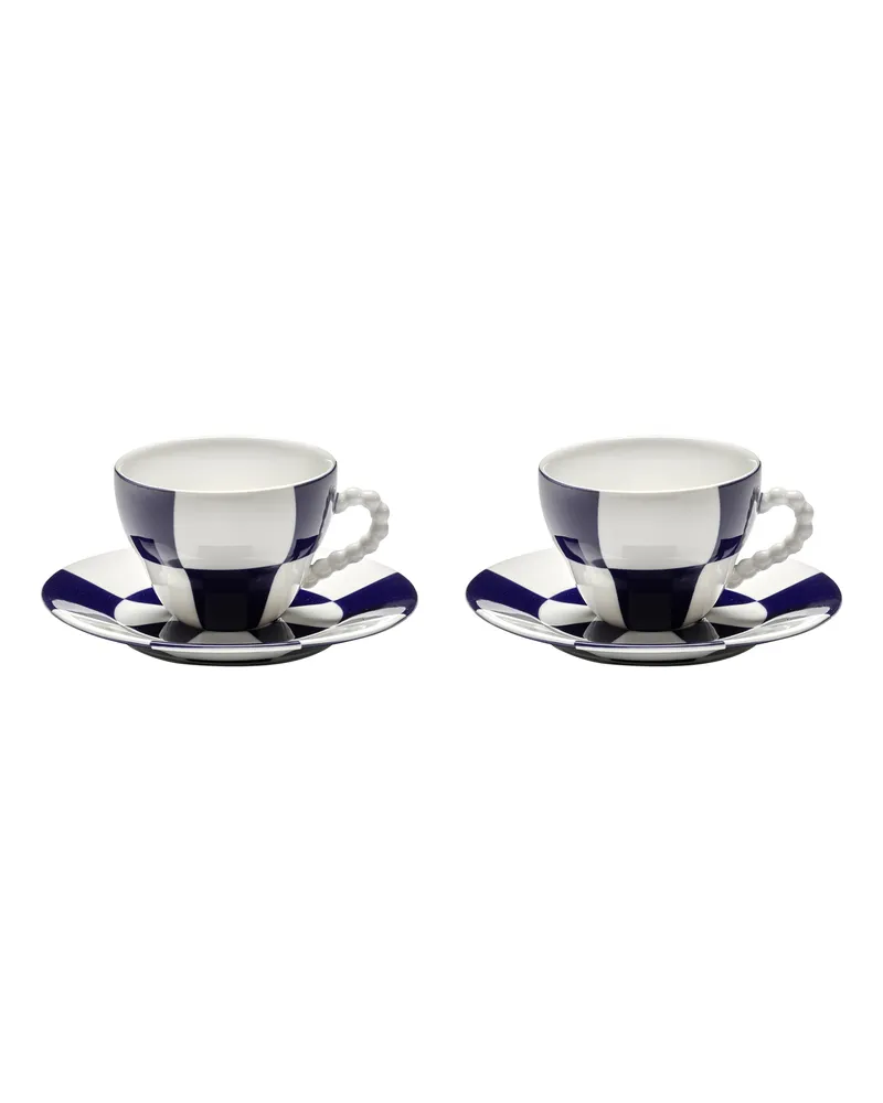 Serax Tasse mit Untertasse LES OBJETS MOULEVERSANTS - Blau - emailliertes Porzellan - Designer Wouters & Hendrix 