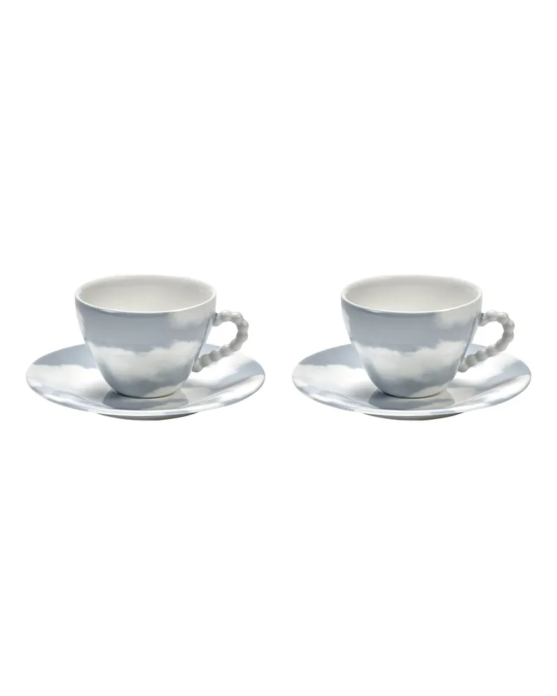 Serax Tasse mit Untertasse LES OBJETS MOULEVERSANTS - Blau - emailliertes Porzellan - Designer Wouters & Hendrix 