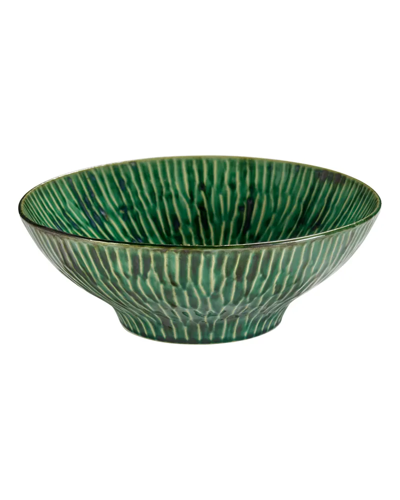 Serax Salatschüssel Verde Lanza - Grün - emaillierter Sandstein - Designer Pascale Naessens 
