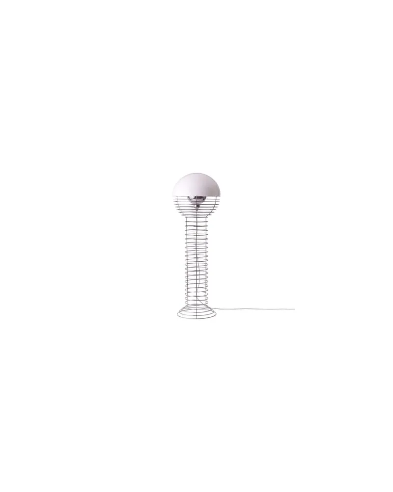 Verpan Stehleuchte Wire - Weiß - verchromter Stahl - Designer Verner Panton 
