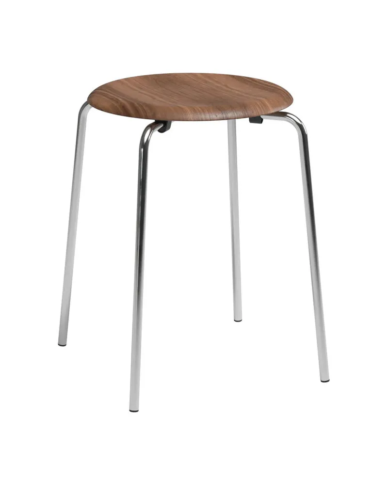 Fritz Hansen Stappelbarer Hocker Dot - Holz natur - Furnier, gebeizt - Designer Arne Jacobsen 