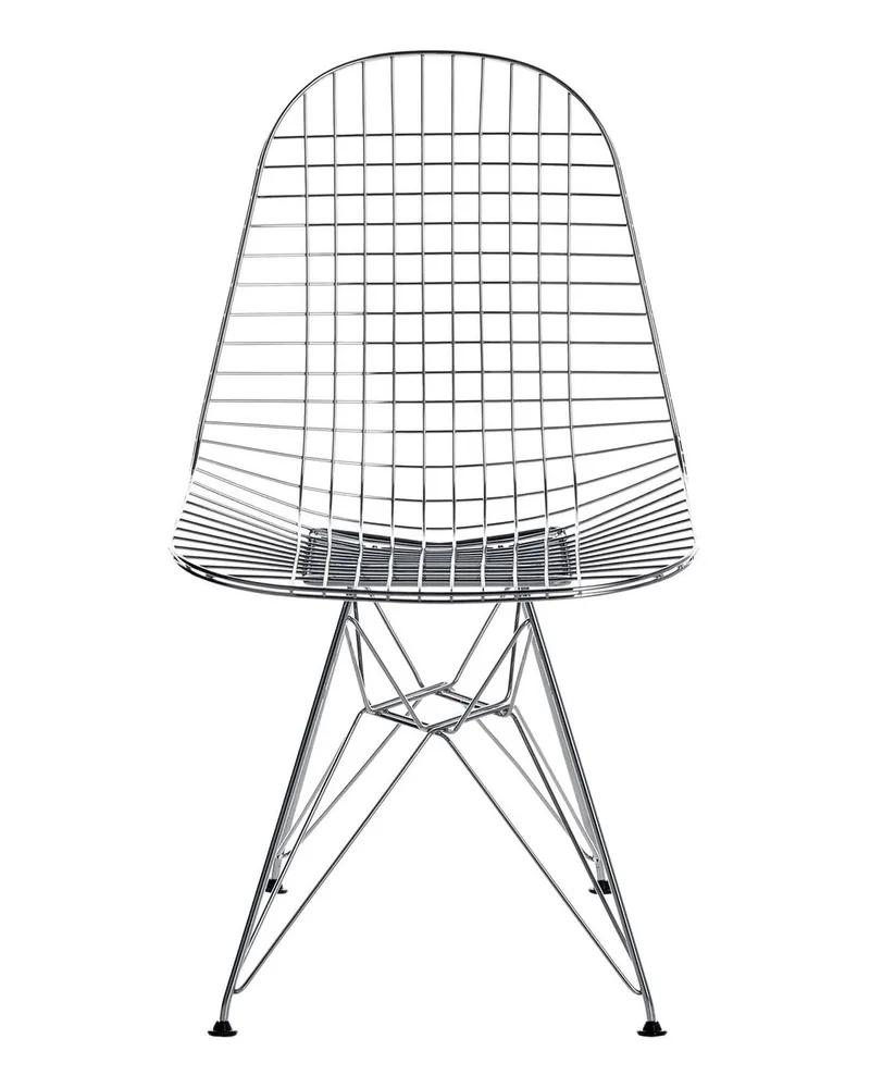 Vitra Stuhl Wire Chair - Silber - verchromter Stahl - Designer Charles & Ray Eames 