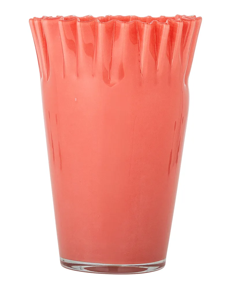Bloomingville Vase Janine - Orange - mundgeblasenes Glas 