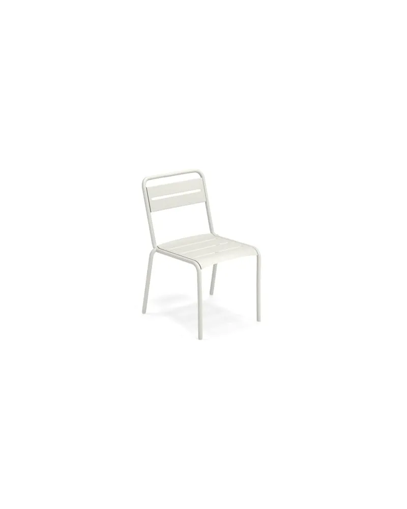 EMU Stapelbarer Stuhl Star - Weiß - Aluminium 