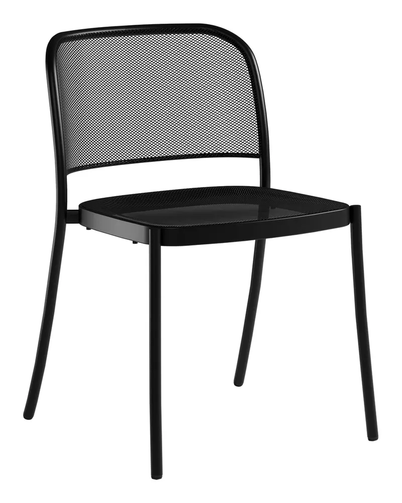 EMU Stapelbarer Stuhl Café - Grün - Stahlgitter - Designer Christophe Pillet 