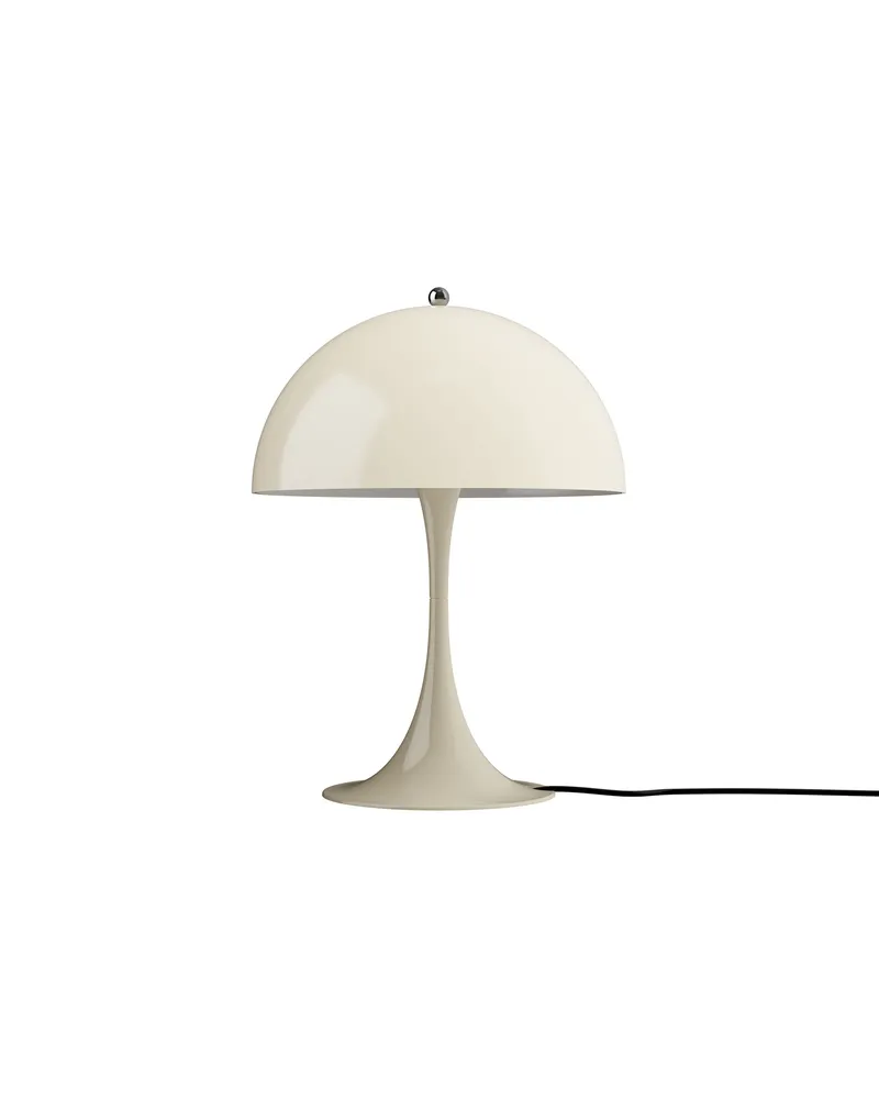 Louis Poulsen Tischleuchte Panthella - Beige - Acrylglas (Opal) - Designer Verner Panton 