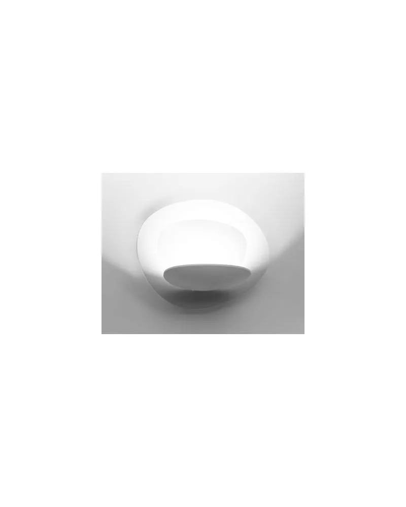 Artemide Wandleuchte Pirce - Weiß - klarlackbeschichtetes Aluminium - Designer Giuseppe Maurizio Scutellà 