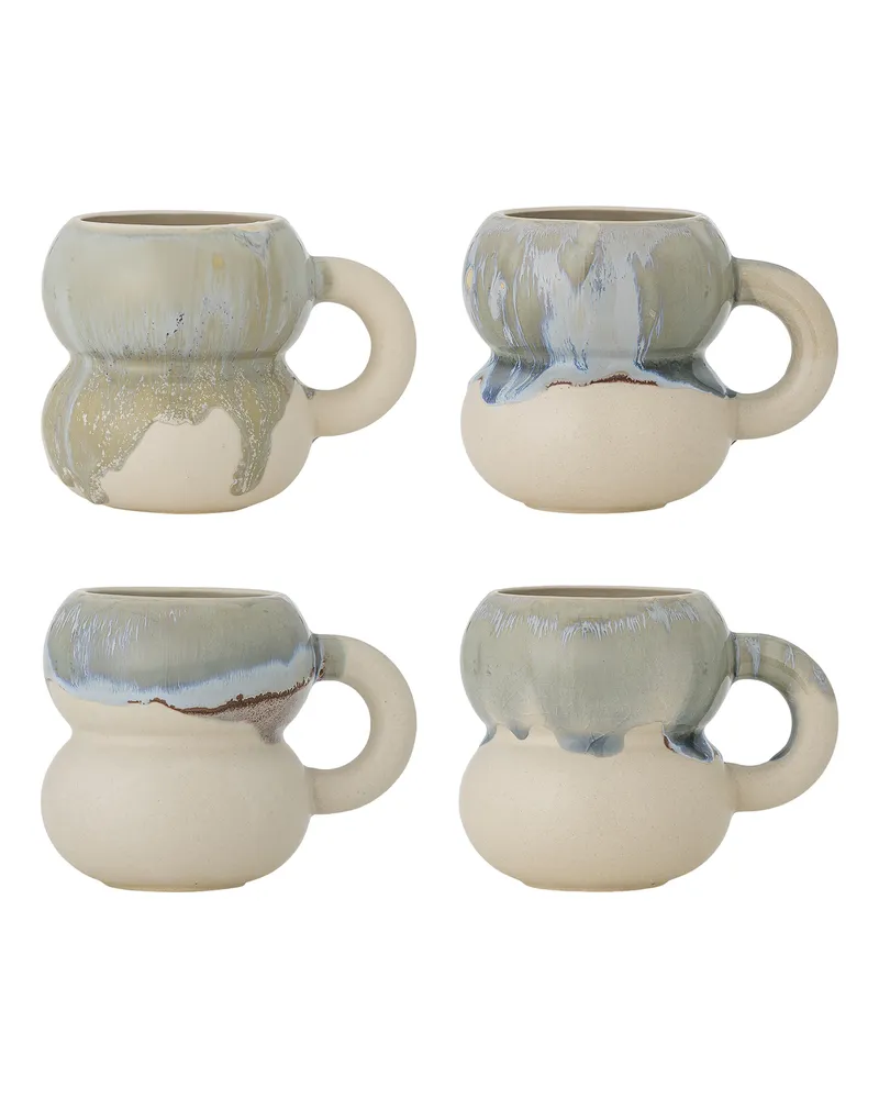 Bloomingville Becher Luna - Blau - Sandstein 