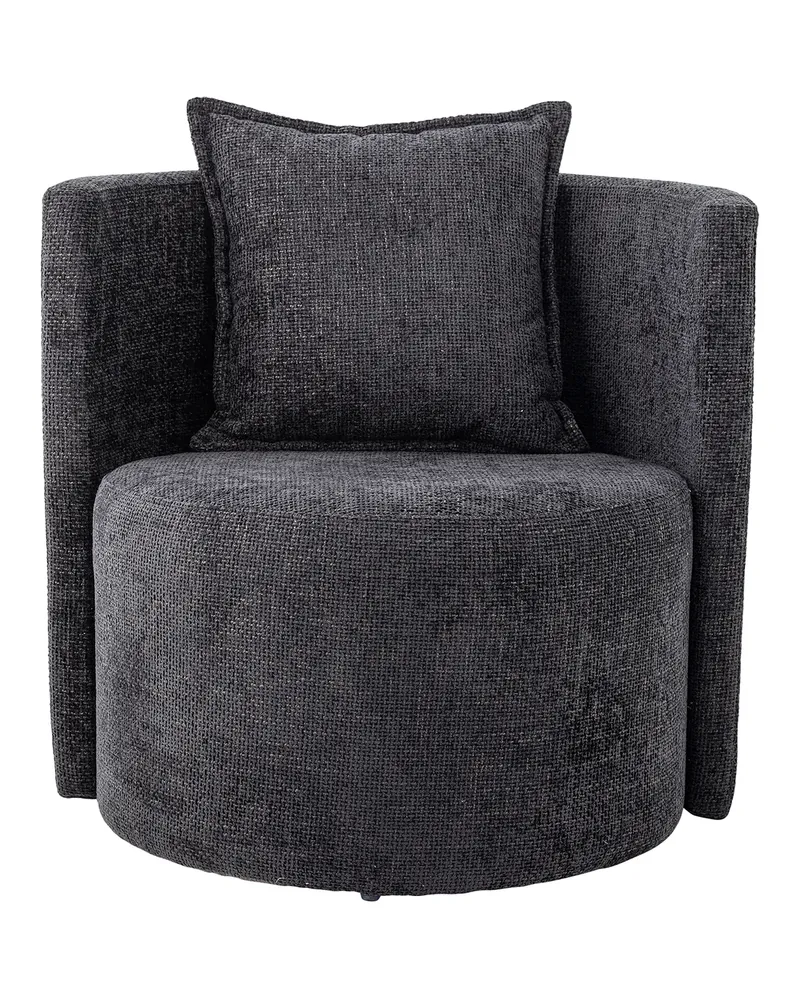 Bloomingville Gepolsterter Sessel Morris - Grau - Chenille-Stoff 