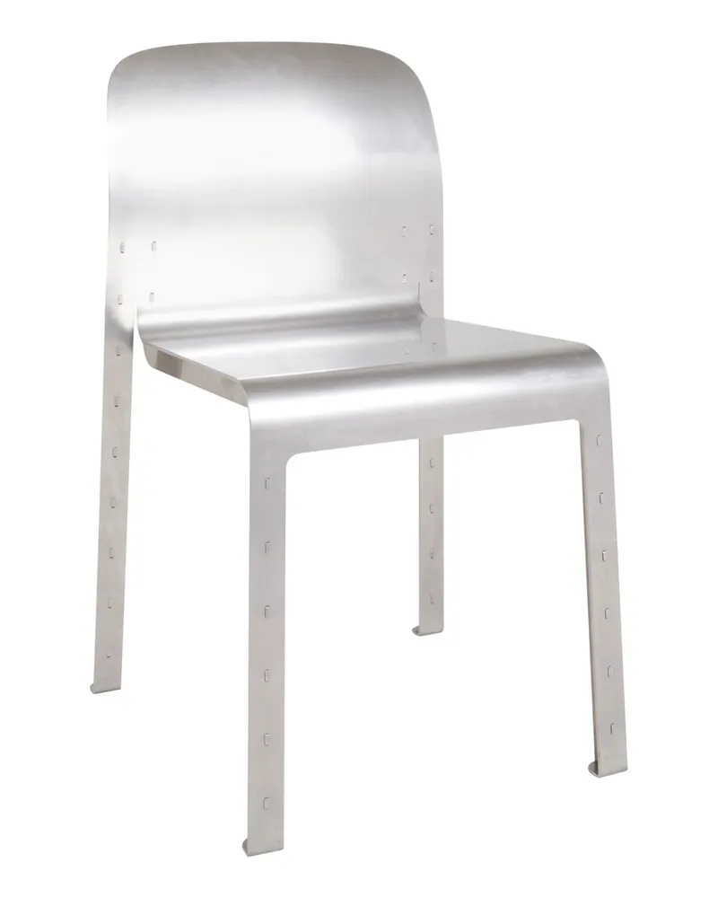 FRAMA Stuhl Rivet - Metall - Rohes Aluminium - Designer Jonas Trampedach 