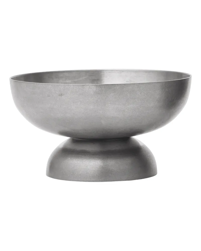ferm LIVING Eisbecher Tumbled - Silber - rostfreier Stahl 