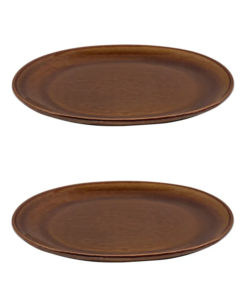 Serax Dessertteller OUT OF LINES - Braun - emaillierter Sandstein - Designer Uncharted 