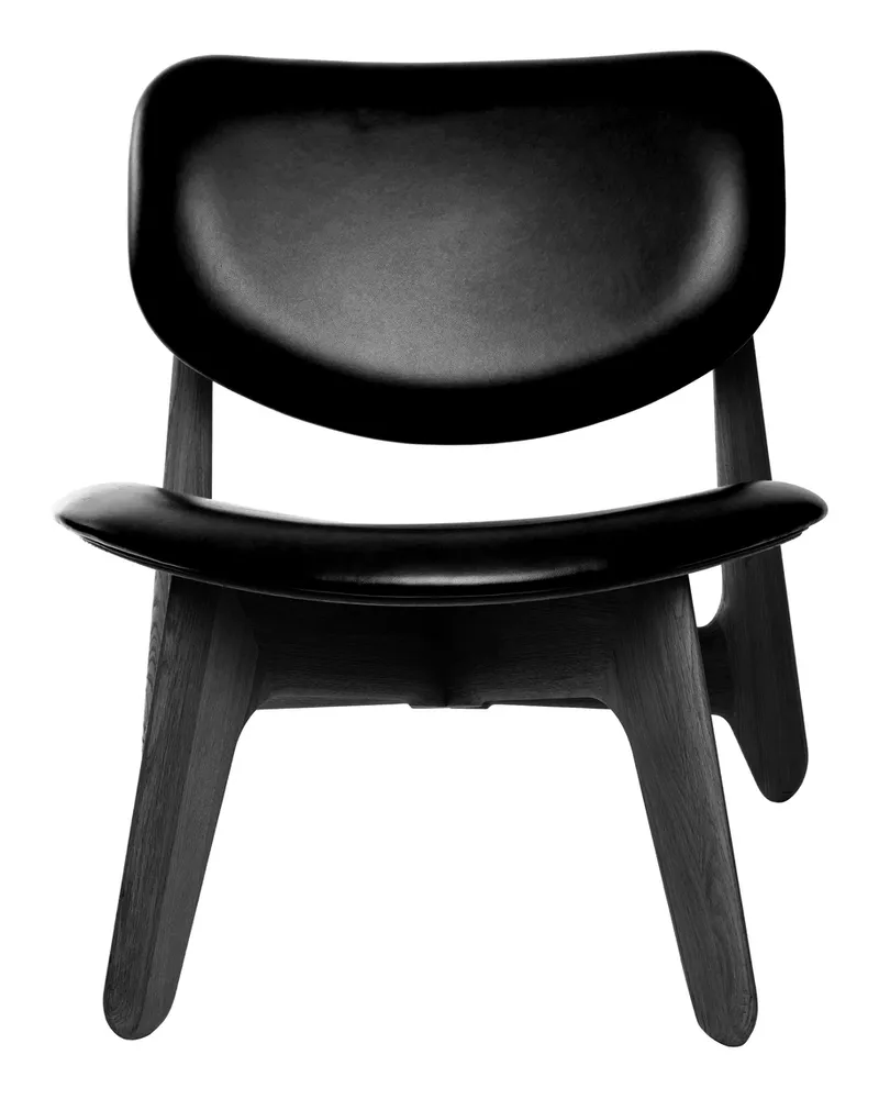 Tom Dixon Gepolsterter Sessel Slab - Schwarz - Getöntes Eichenholz - Designer Tom Dixon 