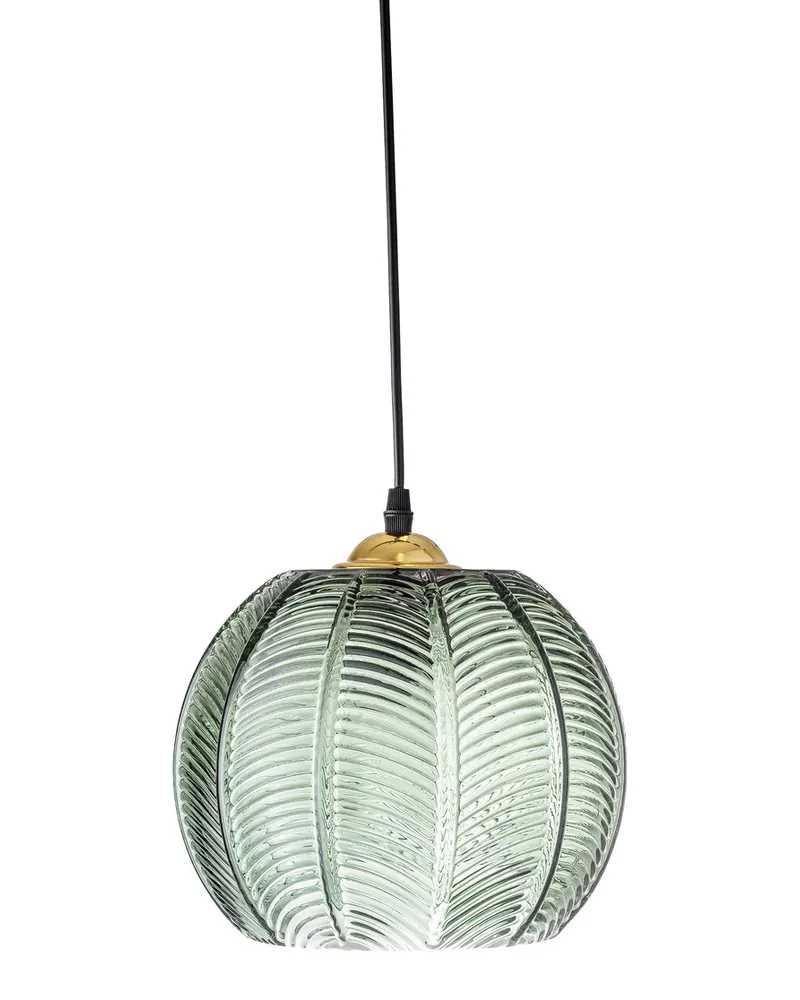 Bloomingville Pendelleuchte Adar - Grau - Glas mit Erhebungen 
