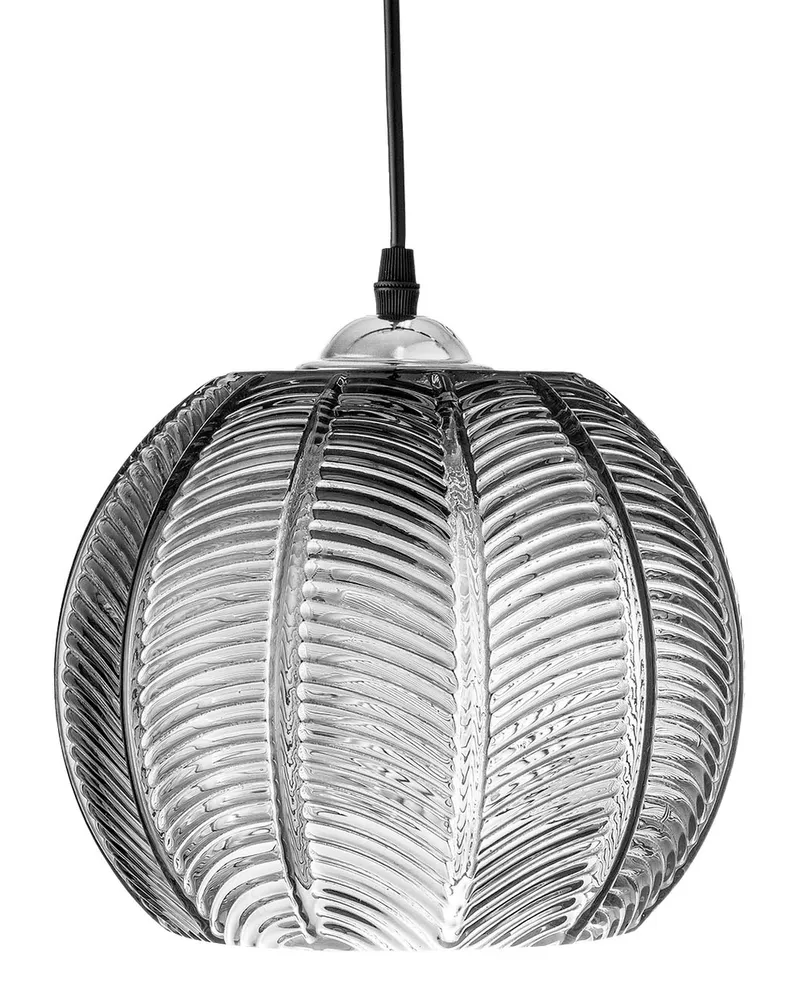 Bloomingville Pendelleuchte Adar - Grau - Glas mit Erhebungen 