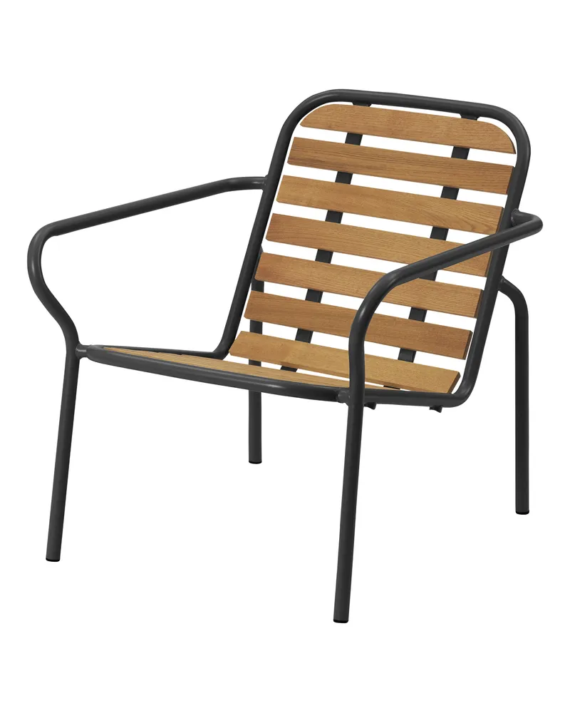 Normann Copenhagen Niedrig stapelbarer Sessel Vig - Holz natur - Geöltes Robinienholz - Designer Simon Legald 