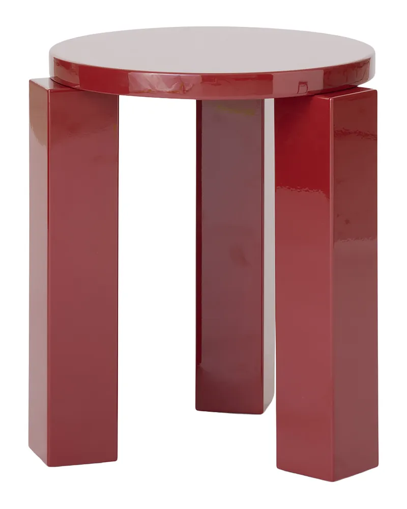 New Works Hocker - Weiß - lackierte Holzfaserplatte - Designer John Astbury 