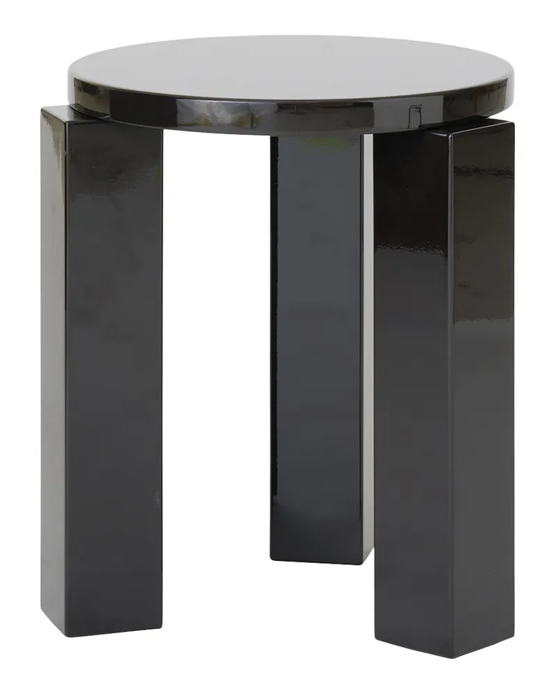 New Works Hocker - Weiß - lackierte Holzfaserplatte - Designer John Astbury 