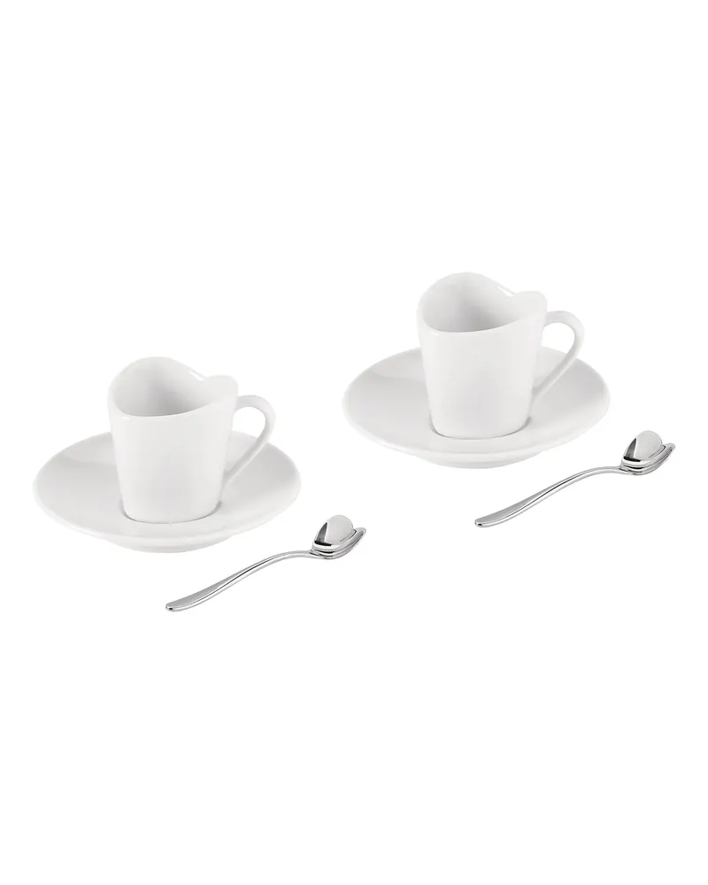 Alessi Mokkatasse To - Weiß - chinesisches Weich-Porzellan - Designer Miriam Mirri 