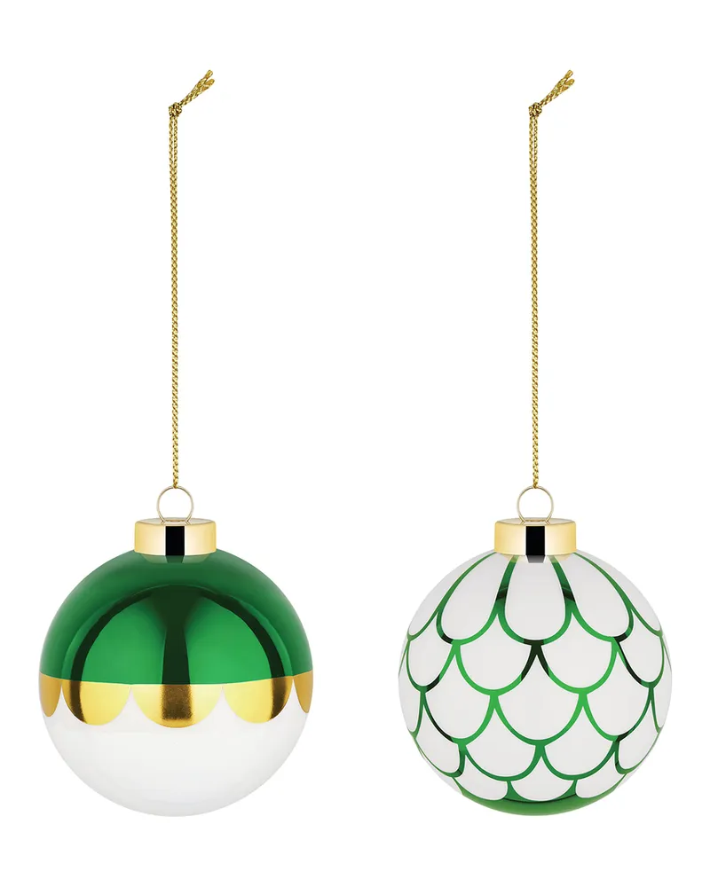 Alessi Weihnachtskugel Delight - Grün - mundgeblasenes Glas - Designer Nika Zupanc 
