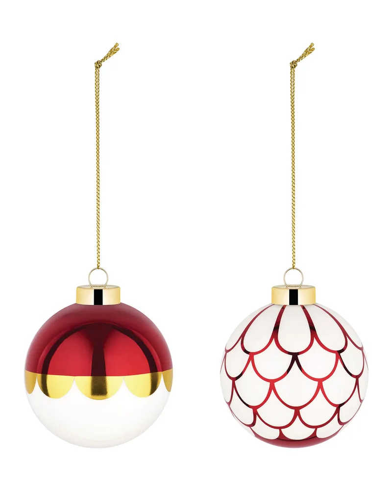 Alessi Weihnachtskugel Delight - Rot - geblasenes Glas - Designer Nika Zupanc 