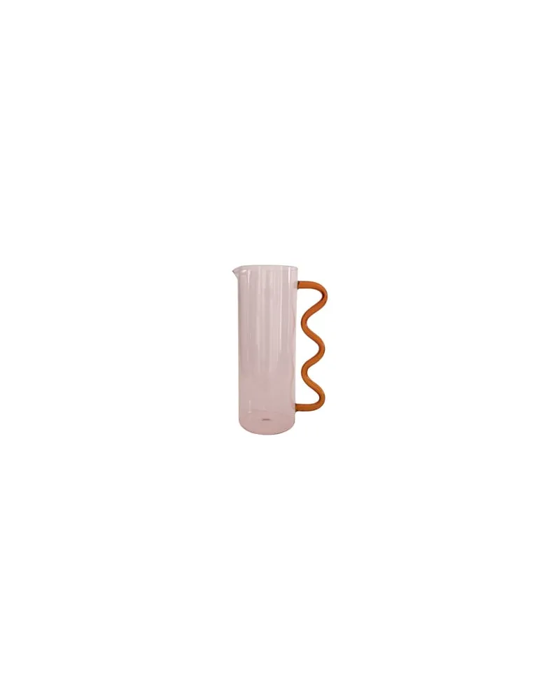 Sophie Lou Jacobsen Karaffe Wave - Rosa - Borosilikatglas - Designer Sophie Lou Jacobsen 