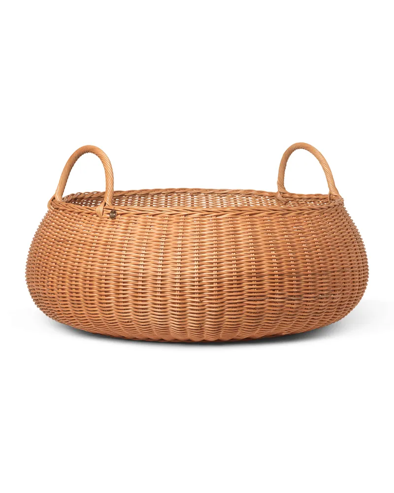 ferm LIVING Korb Braided - Holz natur - Geflochtenes Rattan 