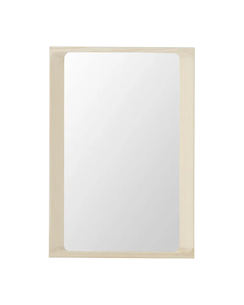 Muuto Wandspiegel Arced - Beige - Lackiertes Fichtenholz - Designer Rhys Cooper 