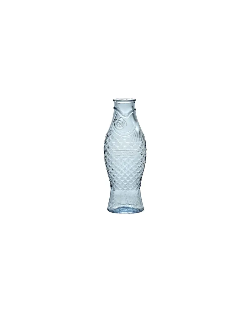 Serax Karaffe Fish & Fish table - Blau - Pressglas - Designer Paola Navone 