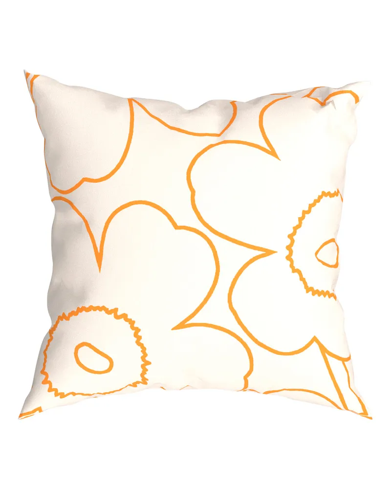Marimekko Kissenüberzug Unikko - Weiß - Organische Baumwolle - Designer Maija Isola 
