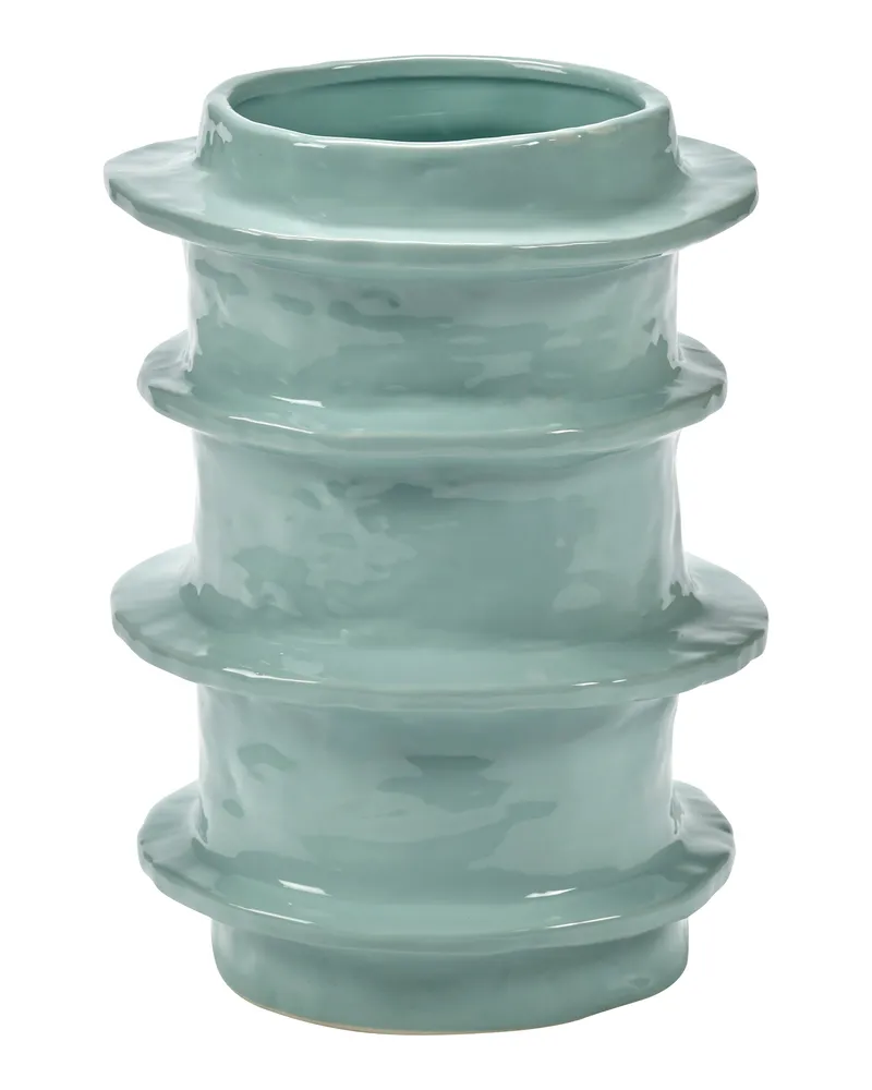 Serax Vase Molly - Blau - emaillierter Sandstein - Designer Marie Michielssen 
