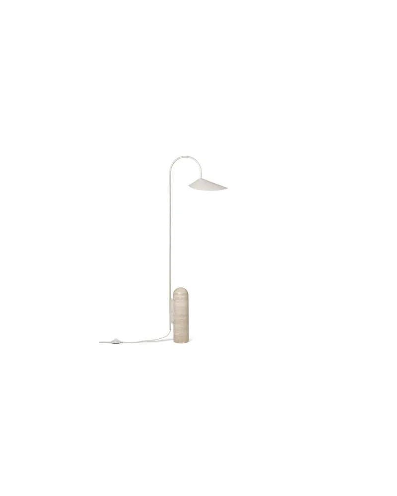 ferm LIVING Stehleuchte Arum - Beige - Travertin Stein - Designer Trine Andersen 
