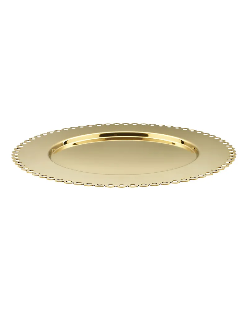 Alessi Platzteller Tornitore matto - Gold - Rostfreier Stahl 18, 10 - Designer Nika Zupanc 