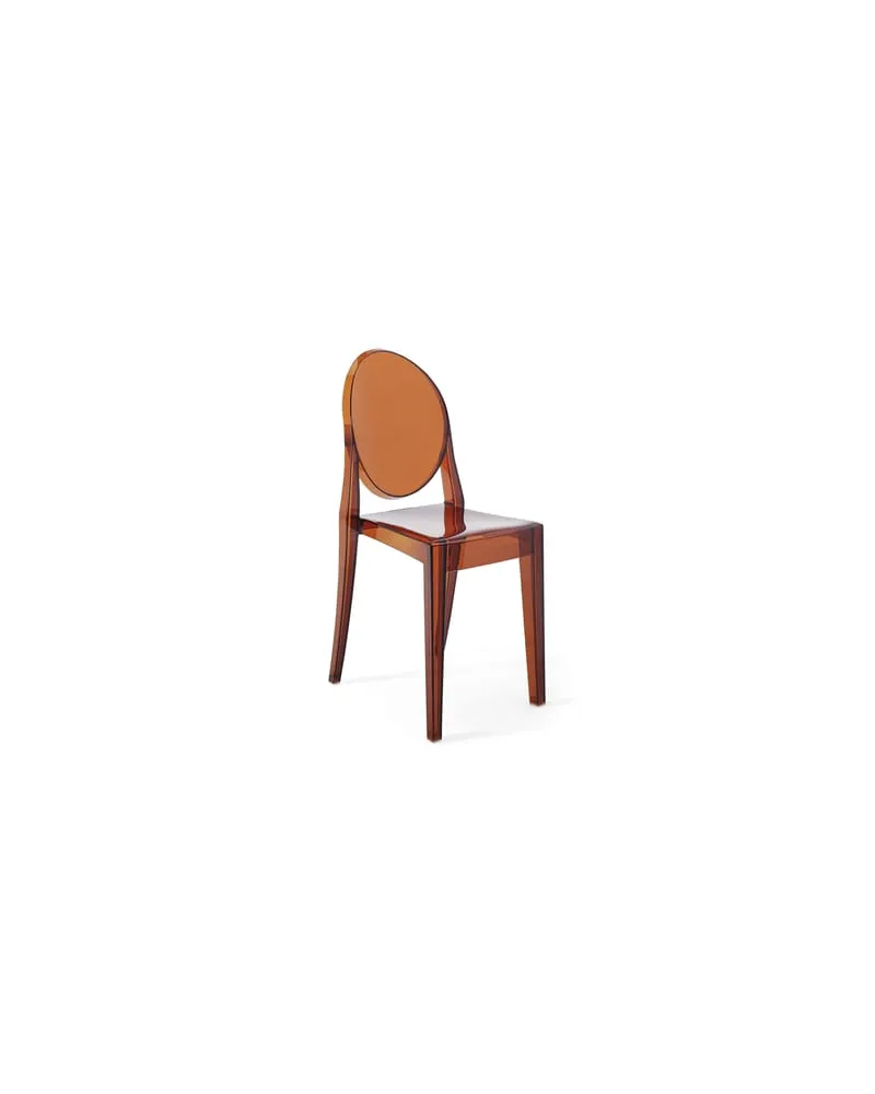 Kartell Stapelbarer Stuhl Ghost - Orange - Polycarbonat 2.0 - Designer Philippe Starck 